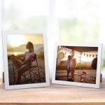 7 stuks fotolijstenset, 20 x 25 cm, voor 25 x 20 foto's en afbeeldingen, moderne witte fotolijst, collage, wand- of tafelstandaard, cadeau voor vriend