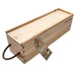 Rustieke houten box, geschenkdoos, opbergdoos voor geschenken, ideale geschenkdoos, houten kist met deksel, gereedschapskist, wijnkist, 350 x 100 x 110 mm