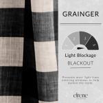 Home Fashions Farmhouse Living Grainger Buffalo-Check Verdunkelungsvorhang Wohnzimmer und Schlafzimmer Vorhang mit Stangentaschen, 132,1 x 213,4 cm, Schwarz, 1 Vorhang