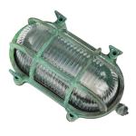 Buitenlamp messing controleglas IP64 E27 roestvrij staal, weerbestendig, zeegroen, antieke decoratieve wandlamp Ingang naar huis buiten Tuin