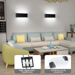 LED wandlamp binnen zwart wandlamp modern up down licht wandverlichting koud wit 6000K trapverlichting 16W IP44 ganglampen voor woonkamer slaapkamer gang van aluminium