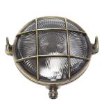 Wandlamp Buiten Messing Glas Antiek IP64 Balkon Huis Ø24 cm E27 max. 18 W rond Rustieke Maritime Wandbuitenlamp Tuin SERIFOS