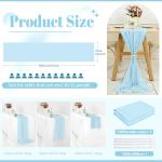 2er-Pack Chiffon-Tischläufer, 3 m lang, hellblauer Chiffon-Tischläufer, 71,1 x 304,8 cm, transparenter Chiffon-Tischläufer für rustikale romantische Hochzeit/Brautparty/Party-D