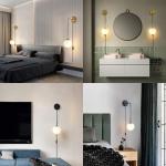 Industrie Innen Wandleuchte mit Stecker Vintage Metall Wandlicht Lampen mit Schalter E27 Metall Wandbeleuchtung Warme Licht Einstellbare Drop Wandlampe für Wohnzimmer Restaurant (