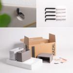 Alma Wandvazen, moderne hangende bloempotten voor aan de muur, 3-delige plantenpotset van hoogwaardig hars voor kamerplanten, kunstplanten, bloemen enz., taupe