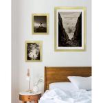Monaco Fotolijst, 50 x 80 cm, goud geslepen, fotolijst, metaallook, geborsteld aluminium, posterlijst, verwisselbare lijst
