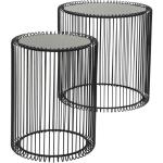 Design Bijzettafel, 2-Delige Set, Zwart