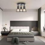Spot Armaturen voor Plafonds Verstelbare Metalen Draadkooi Keuken Spotlight Plafondlampen met E14 Fitting Zwart 3-weg Plafondlamp Industrieel voor Binnen Thuis Slaapkamer Hal Woonk
