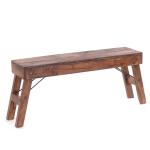 Opvouwbare zitbank Aldo | 112x48x28cm (BxHxD), gerecycled hout | rustieke houten bank, keukenbank gemaakt van massief hout, bijzetbank, gangbank, tuinbank | kleur: 02 lichtbruin