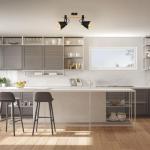 Verlichting plafondlamp retro met houten balken, 2-vlammige plafondlamp vintage, E27 fitting max. 40 watt, verstelbare lampenkappen, rustieke plafondspot, zwart-hout 2406-025