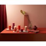 Rustieke stompkaarsen, 4 stuks, 8 x 7 cm, decoratieve kaarsen voor huishouden, lengte brandduur 35 uur, ongeparfumeerde, natuurlijke plantenwas, zonder palmolie