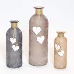 Set van 3 decoratieve vazen met hartjes