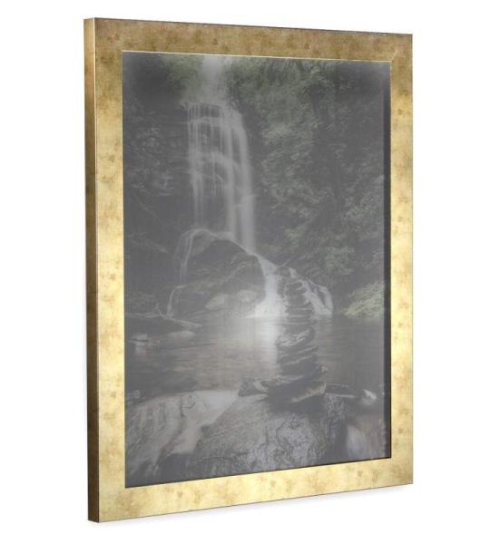 Monaco Fotolijst, 38 x 98 cm, goud antiek, fotolijst, metaallook, geborsteld aluminium, posterlijst, verwisselbare lijst