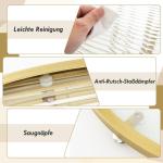 Ronde salontafel met 2 glasplaten en opbergruimte en draaibaar metalen frame, gouden bijzettafel, koffietafel voor woonkamer