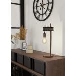 Tafellamp Townshend 4, 1-lichts nachtlampje in vintage en industrieel design, nachtlamp van metaal in antiek bruin, tafel lamp voor woonkamer, met schakelaar, E27