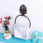 Antiek Bad Accessoires Set gietijzeren toiletrolhouder handdoekring Rustieke badkamer muur gemonteerd