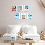 7 stuks fotolijsten set 13 x 18 cm voor 18 x 13 foto's en afbeeldingen, moderne witte fotolijsten collage, wand- of tafelstandaard - cadeau vriend