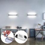 18W 40CM wandlamp binnen moderne wandlamp zilver up and down licht IP44 ganglamp gangverlichting voor slaapkamer gang woonkamer trap, enz. Koud wit