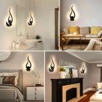 Accu wandlamp dimbaar LED wandlamp draadloos binnenwandlamp magneet met aanraakschakelaar 3 kleurtemperaturen voor woonkamer slaapkamer gang oplaadbare wandlampen, zwart