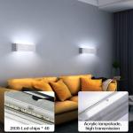 16W LED wandlamp binnen moderne zilveren wandlamp up and down licht IP44 ganglamp gangverlichting voor slaapkamer gang woonkamer trap, enz. Koud wit