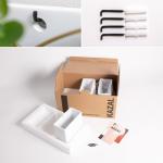 Alma Wandvazen, moderne hangende bloempotten voor aan de muur, 3-delige plantenpotset van hoogwaardig hars voor kamerplanten, , bloemen enz., wit