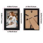 7 stuks fotolijstenset, 10 x 15 cm, voor 15 x 10 foto's, zwarte fotolijst, collage, wand- of tafelstandaard, cadeau voor vriend