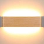 16W LED wandlamp binnen moderne wandlamp voor gang verlichting wandlamp voor wandverlichting warm wit up down licht houtkleurig rustiek vintage 32cm
