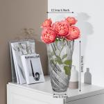 Glazen bloemenvaas, 24 cm hoog, moderne minimalistische vaas, tuinfeest voor thuis, eettafel, cadeau, bruiloft, housewarming party, voor mama verjaardag, cadeau-ideeën, glazen vaa