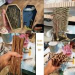 om te knutselen, takken, handwerk, log sticks, 50 stuks, natuurlijke boomschors, rustieke wooncultuur, doe-het-zelf, lengte 20 cm (0,5-0,8 cm))