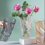 Glazen bloemenvaas, moderne minimalistische vaas, Scandinavisch glas, bloemen, handgemaakte bloemarrangement, decoratie, hydrocultuur, ornament voor thuis, eettafel, cadeau voor br
