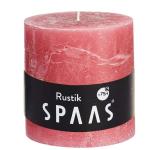 Rustic Unscented Pillar Candle Hours-Rose Blush Rustikale Stumpenkerze 100/100 mm, ± 75 Stunden, ohne Duft-zartrose, Paraffinwachs, Zartrosa, D x H 100 mm, 689