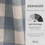 Home Fashions Farmhouse Living Grainger Verdunkelungsvorhang, Büffelkariert, Wohnzimmer und Schlafzimmer, drapiert mit Stangentaschen, 132,1 x 213,4 cm, Chambray, 1 Panel