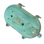 Wandlamp Outdoor Messing Glas in Groen Antiek IP64 Balkon Huis T: 11 cm E27 Scheepslicht Rustiek Buiten Wandlamp Maritiem Ski