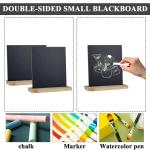 8 stuks standaard krijtbord klein 15 x 13 cm leisteen bord om te beschrijven, dubbelzijdig krijtbord, kleine om te beschrijven, buffet, prijskaartjes, staander voor bar, café