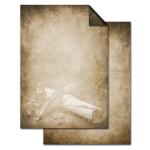 50 vellen briefpapier vintage beige bruin gemarmerd DIN A4 100 g briefpapier antiek bedrukt naturel