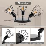Plafondlamp, spots, draaibaar, zwart, spot, met fitting E14, plafondlamp, 6 , voor binnen, keuken, slaapkamer, woonkamer, max. 40 W, zonder lampen