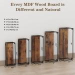 Rechthoekige wandplanken van ijzer, 5 stuks, zwevende houten wandplanken met praktisch en esthetisch, voor woonkamer, slaapkamer, badkamer, kantoor