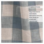 Home Fashions Boerderij Living Grainger Buffalo-Check Verduisteringsgordijn voor Woonkamer en Slaapkamer, Gordijn met Zakken voor Stangen, 132,1 x 241,3 cm, Chambray, 1 Gordijn