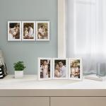 Fotolijst collage 10x15 hout wit 3 afbeeldingen meervoudige fotolijst rustiek modern deco familiecadeau