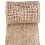 Jute Lint 10 cm Breed, Jute Lint Rol Naturel, Jute Inpakstrips voor Feest Decoratief DIY Knutselen Kunst Kerstdecoratie Linnen Lint Breed (100 mm)