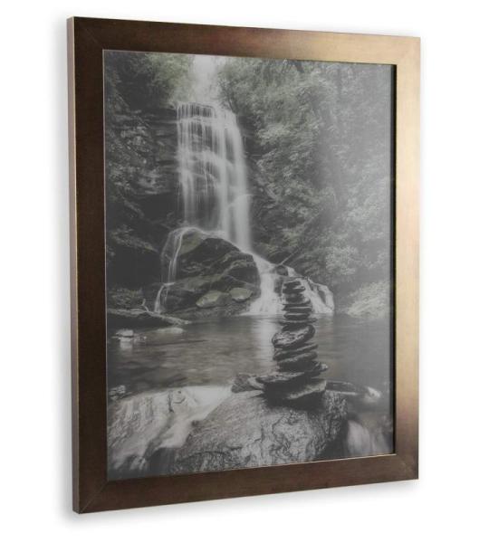 Monaco Fotolijst, 37,5 x 98 cm, brons, fotolijst, metaallook, geborsteld aluminium, posterlijst, verwisselbare lijst