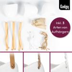 Hangende bloempotten, set van 3 stuks, keramische hanglampen, wandvazen voor planten, hangende bloempotten voor binnen, wandplantenhouder, Scandinavische decoratie, wanddecoratie v