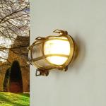 Wandlamp buiten antiek echt messing roestvrij IP64 maritieme stijl messing lamp buitenlamp grondstuk huis balkon