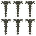 Antieke ,6 STKS Bronzen Decoratieve Retro Gesneden Scharnier Kast voor Deuren Kast Sieraden Doos