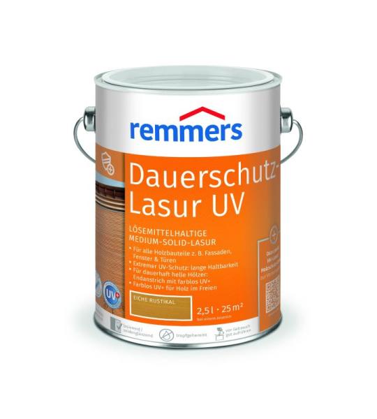 Houtbeits Duurzame beschermende beits, rustiek, 2,5 liter, hout uv-bescherming voor buiten, ook voor lichte tinten en kleurloos UV+, blokvast, weerbestendig