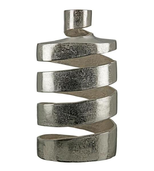 Decoratieve grote vaas decoratieve vaas decoratief object XL - van aluminium - voor takken takken droogbloemen - decoratie winter kerst zilveren kerstdecoratie - kleur: zilver hoog