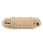 Jute touw, 10 mm dik, 10 m, tuinhenneptouw, bruin jute touw voor kattenkrabpaal, 10 mm rustiek decoratief henneptouw voor doe-het-zelf knutselen, ophangen en decoraties