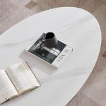 Luxuriöser Couchtisch aus Marmor mit goldfarbener Metallhalterung für Wohnzimmer, elegantes Design, einzigartiges Design, leicht zu reinigen