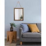 Rustieke Houten Spiegel Rechthoek Decoratieve Wandspiegel met Frame Slaapkamer Woonkamer Badkamer Opknoping Spiegel Bruin