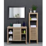 Zwarte rustieke spiegels voor muur, groot, 50 x 40 cm, rechthoek, houten frame, decoratieve wandspiegel voor slaapkamer, badkamer
